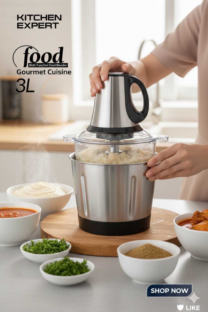 Kitchen Expert Gourmet Cuisine 3L Multi-Function Food Blender & Chopper - Image 2